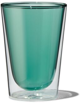 Hema Dubbelwandig Glas 350ml Groen