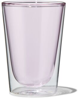 Hema Dubbelwandig Glas 350ml Roze