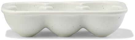 Hema Eierdoos voor 6 eieren aardewerk spikkel groen (groen)