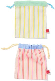 Hema Eizoek tasjes 16.5x20cm strepen - 2 stuks