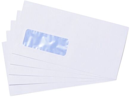 Hema Enveloppen DL venster links wit - 50 stuks