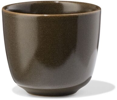 Hema Espressomok 90ml PUUR reactief glazuur donkerbruin (donkerbruin)