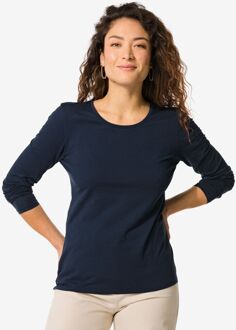 Hema Essentials dames T-shirt jersey donkerblauw (donkerblauw) - L