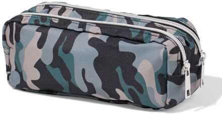 Hema Etui dubbele rits camo