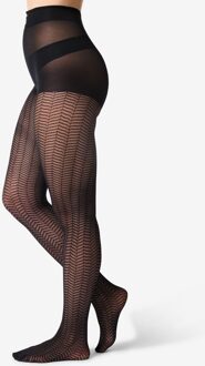 Hema Fashion panty visgraat zwart (zwart) - 44/46