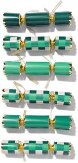 Hema Feestwens met spel groen geruit - 6 stuks (groen)