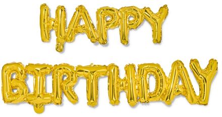 Hema Folie ballon Happy Birthday (goud)