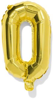 Hema Folieballon cijfer 0 30cm goud (goud)