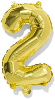 Hema Folieballon cijfer 2 30cm goud (goud)