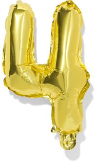 Hema Folieballon cijfer 4 30cm goud (goud)