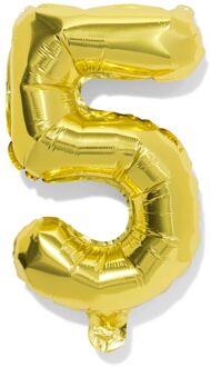 Hema Folieballon cijfer 5 30cm goud (goud)