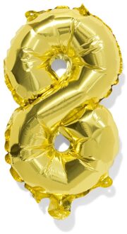 Hema Folieballon cijfer 8 30cm goud (goud)