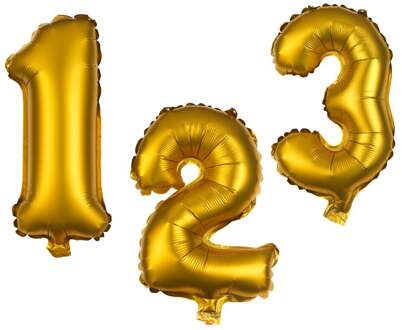 Hema Folieballon cijfers 0-9 goud (goud) - 14200265