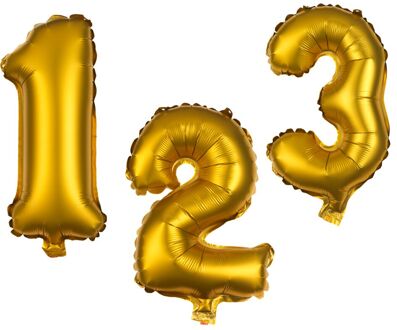 Hema Folieballon cijfers 0-9 goud (goud) - 14200272