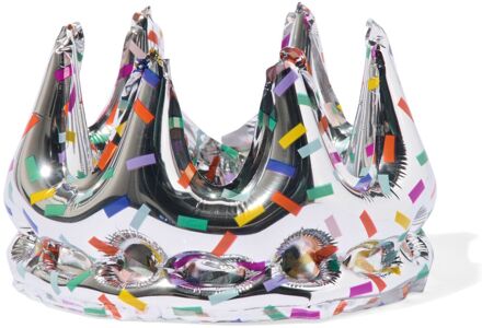Hema Folieballon kroon 20cm confetti (multicolor)