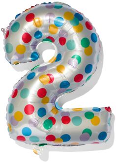 Hema Folieballon Met Confetti XL Cijfer 2