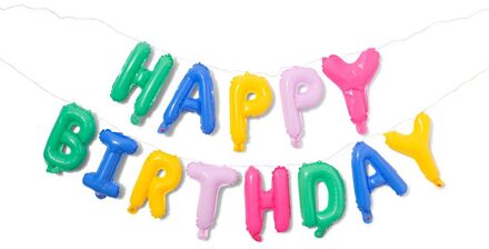 Hema Folieballon slinger happy birthday 20cm kleur (multicolor)
