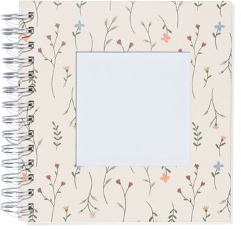 Hema Fotoalbum met spiraal en venster 19x18 bloemen