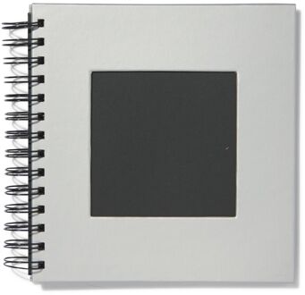 Hema Fotoboek met spiraal en venster 19x18 zilver