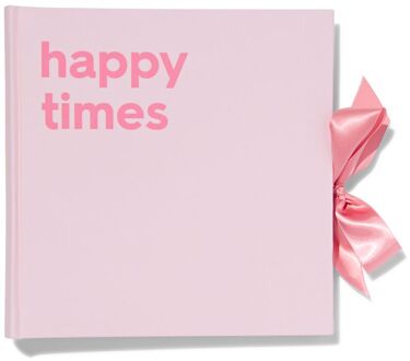 Hema Fotoboek met strik 24x24.5 linnen roze