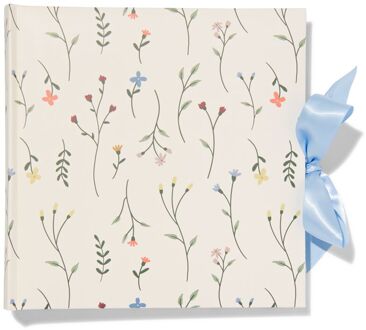 Hema Fotoboek met strik 24x24.5 papier bloemen