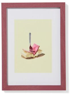 Hema Fotolijst 10x15cm hout dun (bordeauxrood)