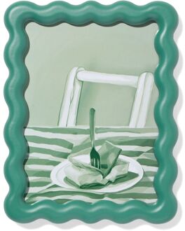 Hema Fotolijst 15x20cm groen hout golvend (groen)