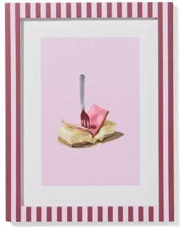 Hema Fotolijst 15x20cm hout strepen (bordeauxrood)