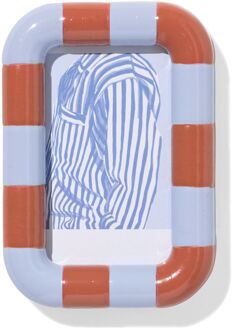 Hema Fotolijst 3x10cm terra-lichtblauw hout instax (terra)