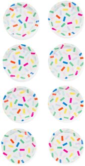 Hema Gebaksbordje confetti 8 stuks