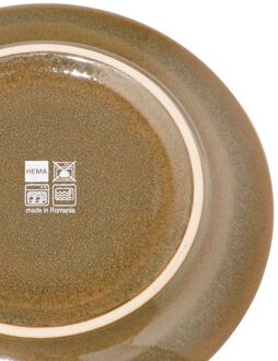 Hema Gebaksbordje Ø16cm Monaco aardewerk donkerbruin (donkerbruin)