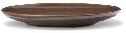 Hema Gebaksbordje Ø16cm Puur aardewerk donkerbruin (donkerbruin)