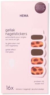 Hema Gellak nagelstickers tortoise - 16 stuks