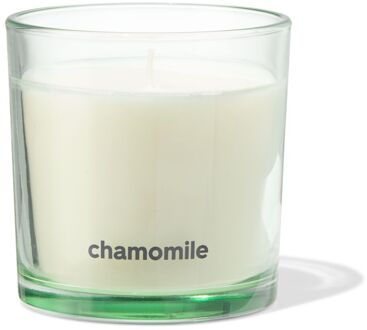 Hema Geurkaars in glas ⌀10x10cm kamille (lichtgroen)