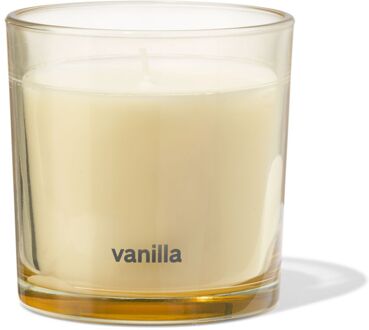 Hema Geurkaars in glas ⌀10x10cm vanille (lichtgeel)