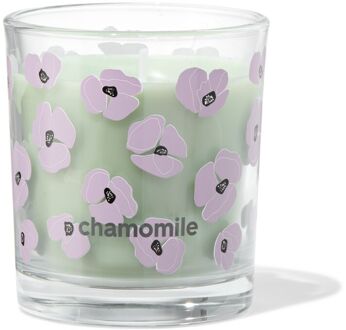 Hema Geurkaars in glas ⌀7x8cm kamille (lichtgroen)