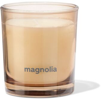 Hema Geurkaars in glas ⌀7x8cm magnolia (bruin)