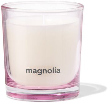 Hema Geurkaars in glas ⌀7x8cm magnolia (lichtroze)