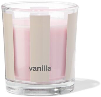 Hema Geurkaars in glas ⌀7x8cm vanille (lichtroze)