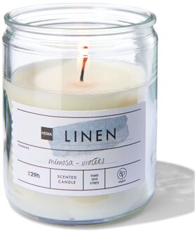 Hema Geurkaars in glas Ø6.5 linen (wit)