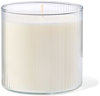 Hema Geurkaars in ribbelglas Ø10x10 linen