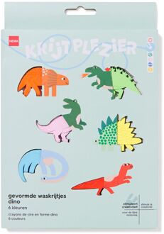 Hema Gevormde waskrijtjes dino - 6 stuks