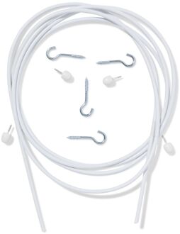 Hema Gordijnenset spiraal 2.5m (wit)