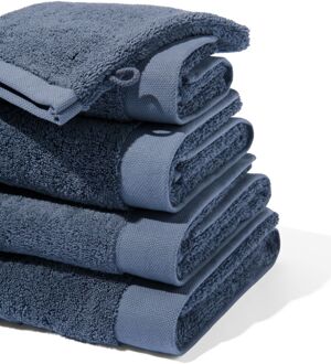 Hema Handdoeken - hotel extra zacht middenblauw (middenblauw) - 33x50