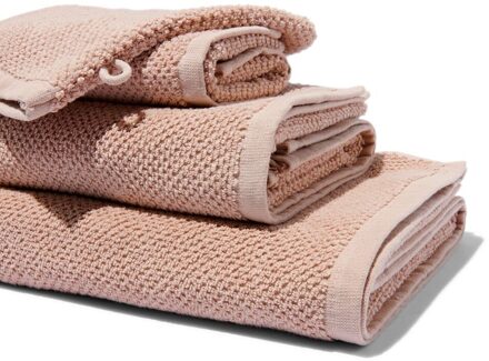 Hema Handdoeken tweedekans recycled katoen lichtroze (lichtroze)