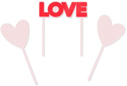 Hema Herbruikbaar taarttopper 'love'