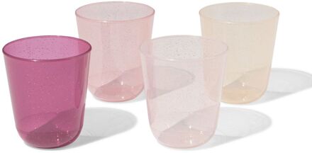 Hema Herbruikbare bekers 250ml glitter - 4 stuks
