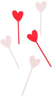 Hema Herbruikbare taarttopper hart - 5 stuks (rood)