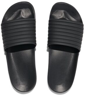 Hema Heren badslippers met ribbelband zwart (zwart) - 45/46