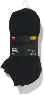 Hema Heren enkelsokken sport - 5 paar zwart (zwart) - 43/46